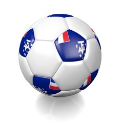 Football soccer ball with a national flag texture