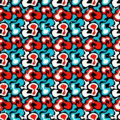 Graffiti abstract color seamless background