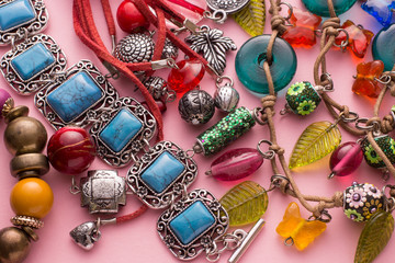 Stylish Jewellery with Colorful Stones and Beads