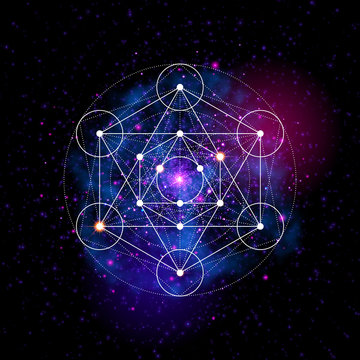 Sacred geometry. Flower of life pattern symbol