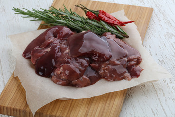 Raw chicken liver