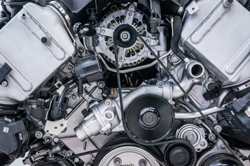 Fototapeta premium Close up shot of car engine