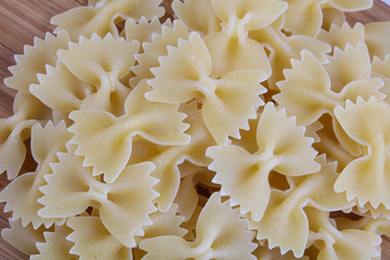 Dry farfalle pasta