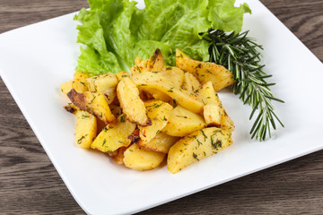 Baked potato with dill