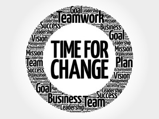 Time for Success circle word cloud, business concept