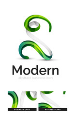 Ribbon swirl business logo