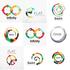 Collection of abstract circle logos