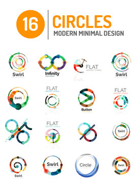 Set of various circle logos