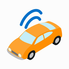 Car Wi-fi icon, isometric 3d style