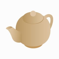 Teapot icon, isometric 3d style