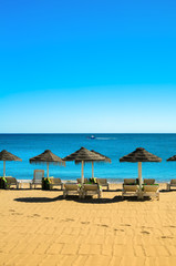 Beach in Fuengirola, Malaga Province, Costa Del Sol, Andalusia, Spain