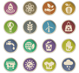 alternative energy icon set
