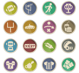 american football icon set