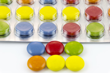 schokolinsen mit verpackung