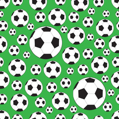 Seamless pattern. Seamless background with soccer (football) bal
