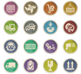 delivery service icon set