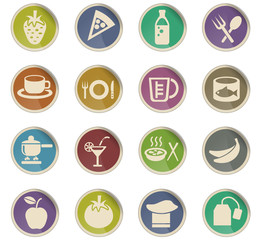 food and kitchen icon set