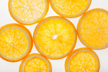 Citrus slices with back light