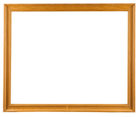 wooden decorative frame for painting isolated on white 