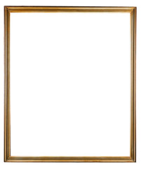 wooden decorative frame for painting isolated on white 