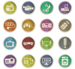 home appliances icon set