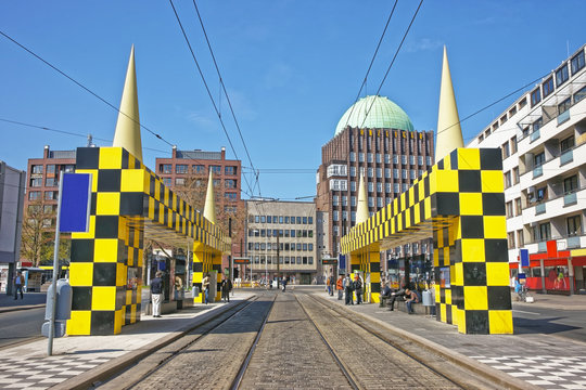 Bus stop Steintor in Hanover in Germany