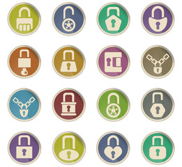 lock icons set