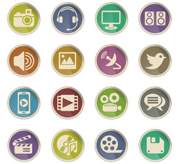 media icon set