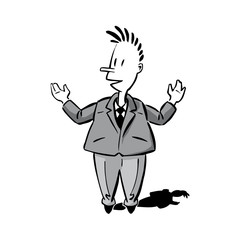 cartoon männchen erklärend
