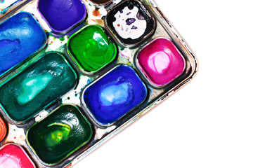 Watercolor paints. Paintbox