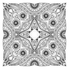 Vector henna tatoo mandala. Mehndi style.
