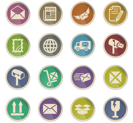 Fototapeta premium post service icon set
