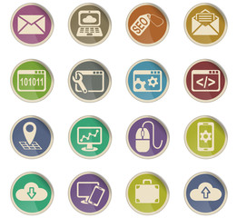 Fototapeta premium seo and development icon set