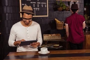 Man using a tablet