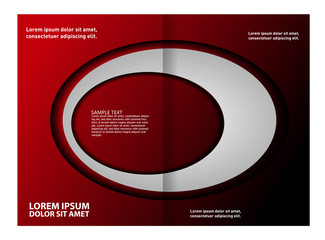 Two sided vector brochure design with place for text
