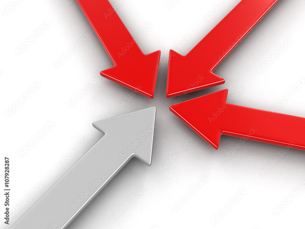 Poster 3d image of arrow. image with clipping path