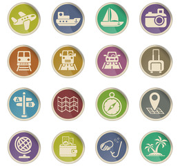 travel icon set