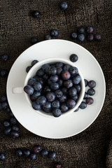 Blueberries in a cup
