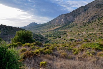 Fototapeta na wymiar seaside valley on the Mediterranean coast of Datca peninsula Knidos, Datca, Turkey