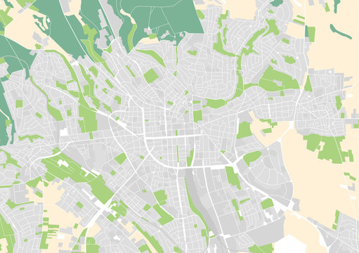 Vektor Stadtplan von Wiesbaden