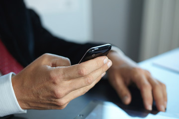 man using mobile phone