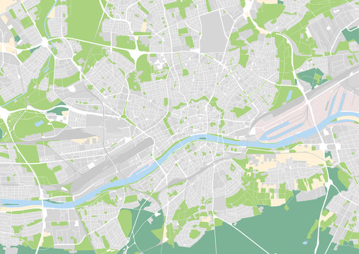 Vektor Stadtplan von Frankfurt am Main