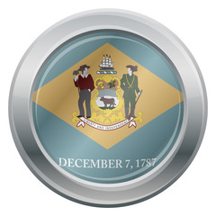 Delaware Flag Silver Icon