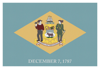 Delaware State Flag White Dots