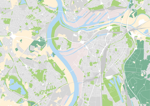 Vektor Stadtplan von Duisburg