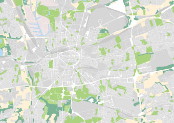 Obraz premium Wektorowa mapa miasta Dortmundu
