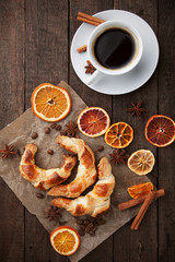 Croissants and coffee