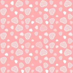 Gordijnen Hearts pattern seamless background © lisess