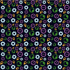 Travel pattern seamless background