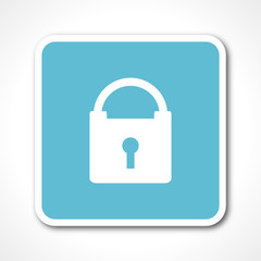 protection blue flat design vector web icon 